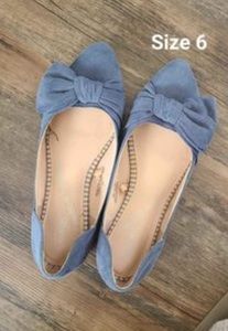 Blue flats. Size 6. Never used
